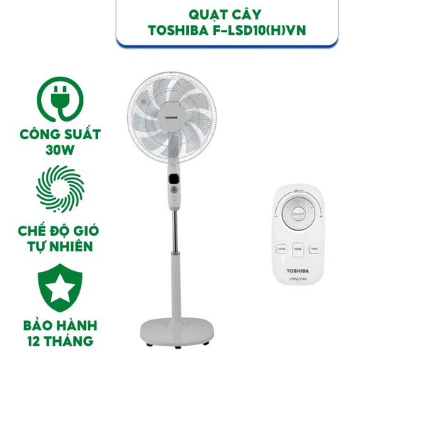 Quạt cây Toshiba F-LSD10(H)VN (Xám) - Hàng chính hãng