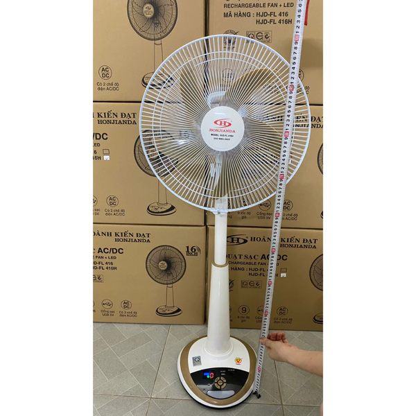 Quạt sạc/ Quạt Tích Điện HONJIANDA HJD-FL416 2 bình - Hàng Chính Hãng Bảo Hành 12 Tháng