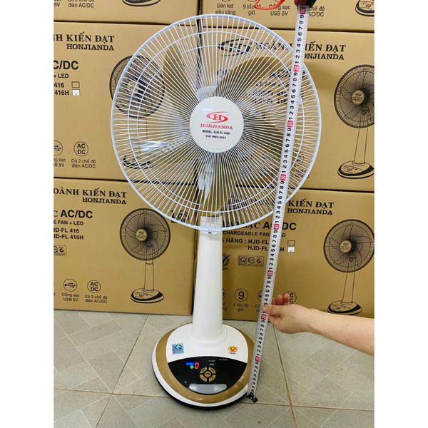Quạt sạc/ Quạt Tích Điện HONJIANDA HJD-FL416 2 bình - Hàng Chính Hãng Bảo Hành 12 Tháng