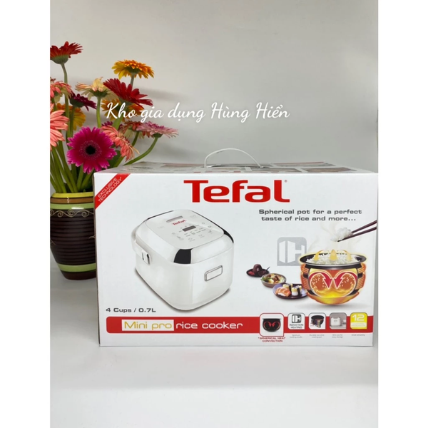 Nồi cơm điện cao tần Tefal RK604165 - Dung tích 0.7 lít - Công suất 800W - Hàng chính hãng - Bảo hành 24 tháng