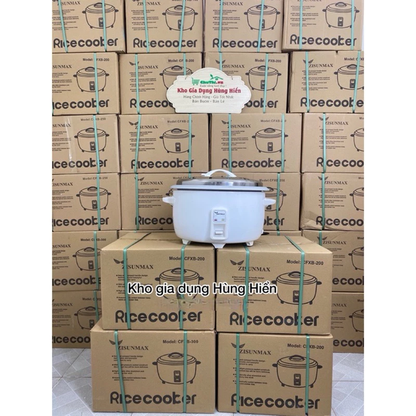 Nồi Cơm Điện Công Nghiệp Zisun CFXB-300 loại 8.5L nấu được 5-6kg gạo cho 22 người - Hàng chính hãng