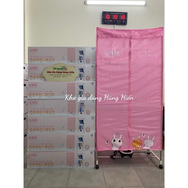 Tủ Sấy Quần Áo UNIE UE-666 - Sấy Tối Đa 15kg Quần Áo - Công Suất 1500W - Bảo Hành Chính Hãng 12 Tháng