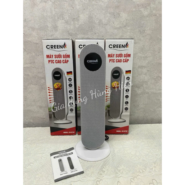 Máy sưởi gốm cao cấp CREEN CR-H79C núm vặn cơ - Công suất 2000W - Hàng chính hãng - Bảo hành 12 tháng