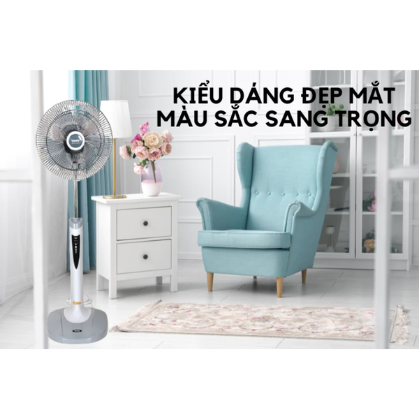 Quạt cây Benny BF-49T - Công suất 60W - Điều khiển từ xa 7m - Bảo hành chính hãng 12 tháng