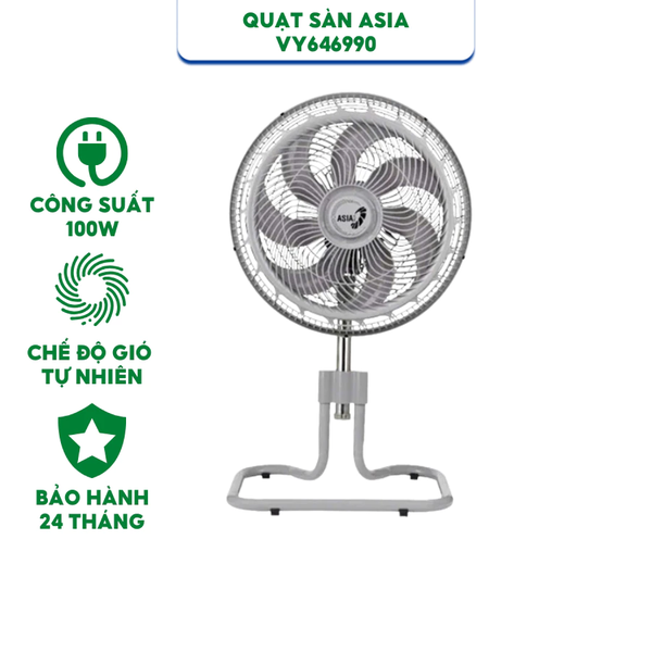 Quạt sàn Asia Turbo Max VY646990 - Công suất 100W - Tiết kiệm, tiện lợi - Bảo hành chính hãng 24 tháng