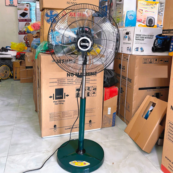 Quạt điện Korichi KRC-6319 XANH- Công suất 85W - 2 màu cao 1m3 - Bảo hành chính hãng 24 tháng