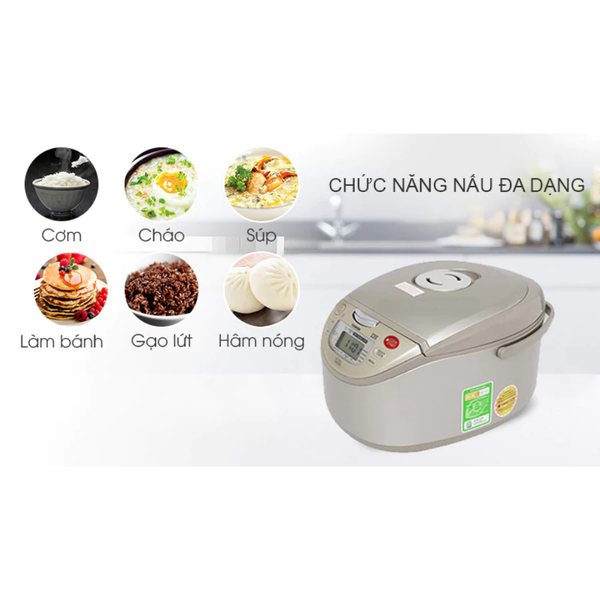 Nồi cơm điện Toshiba 1.8L RC-18RH(CG)-Công suất 1250W-10 chế độ nấu-Bảo hành chính hãng 12 tháng
