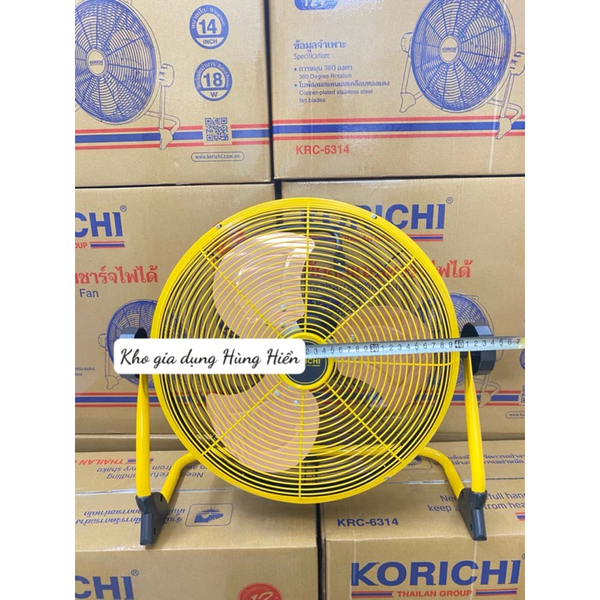 QUẠT TÍCH ĐIỆN KORICHI KRC-6314 - HÀNG CHÍNH HÃNG