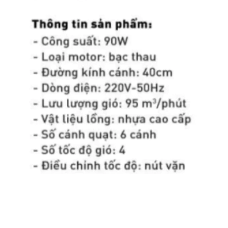 Quạt sàn ASIAVINA TURBO PLUS - VY636892 - Công suất 90W - 6 cánh điều khiển núm vặn - Bảo hành chính hãng 24 tháng