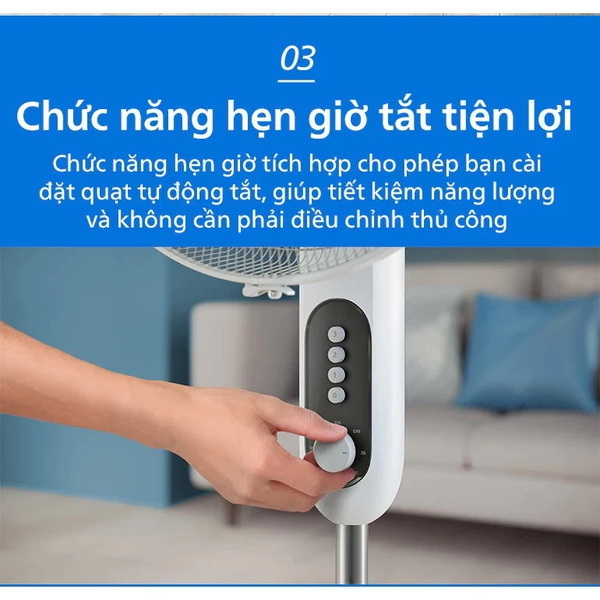 Quạt Đứng Philips CX1220/00 - Độ Ồn Thấp - Hàng Chính hãng Bảo Hành 24 Tháng