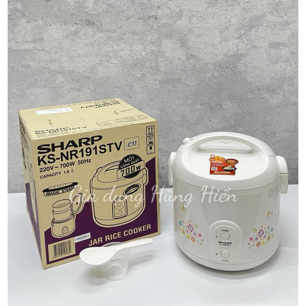 Nồi cơm điện Sharp KS-NR191STV - CU dung tích 1.8L - Hàng chính hãng bảo hành 12 tháng.