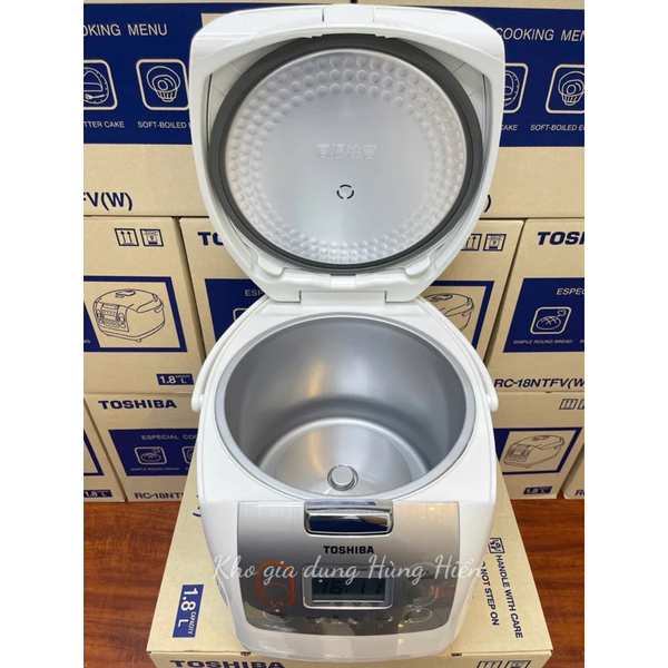 Nồi cơm điện tử Toshiba RC-18NTFV(W) dung tích 1.8L - Hàng chính hãng bảo hành 12 tháng.