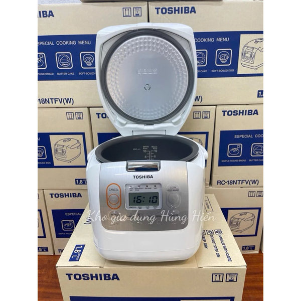 Nồi cơm điện tử Toshiba RC-18NTFV(W) dung tích 1.8L - Hàng chính hãng bảo hành 12 tháng.