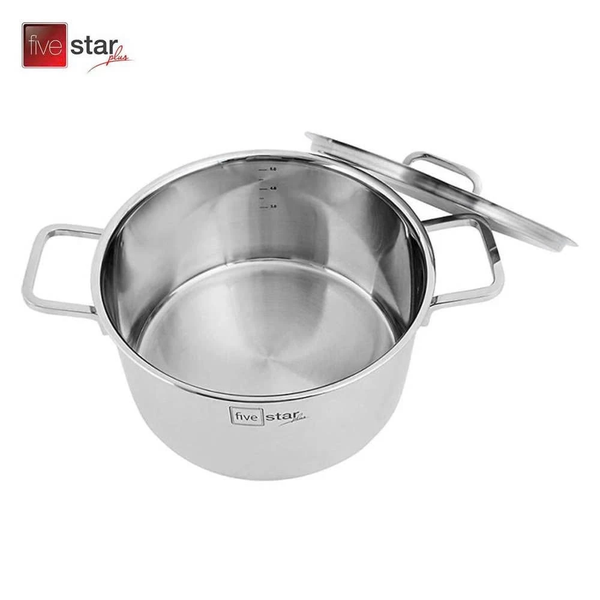 Bộ 4 Nồi Inox 304 Cao Cấp 3 Lớp Roman Fivestar FP-B4005 Nắp Inox 07pcs- Kích thước 16cm/18cm/20cm/24cm - Bảo Hành Chính Hãng
