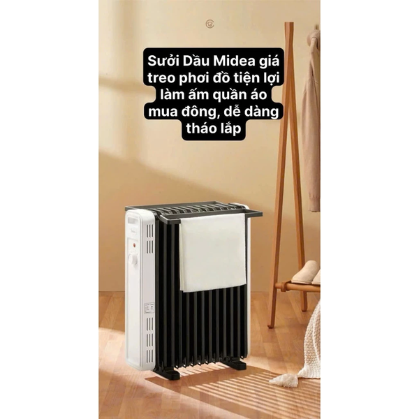 Máy Sưởi Dầu Midea  HYU22UA - Công Suất 2200W - Bảo Hành Chính Hãng 12 tháng