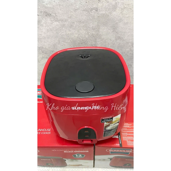 NỒI CƠM ĐIỆN SUNHOUSE SHD8611R - DUNG TÍCH 1.8L - CÔNG SUẤT 700W - HÀNG CHÍNH HÃNG BẢO HÀNH 12 THÁNG