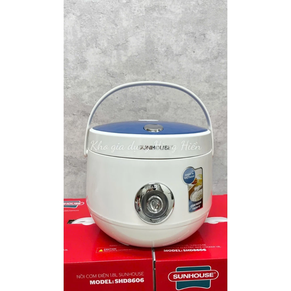 NỒI CƠM ĐIỆN 1.8 L SUNHOUSE SHD8606 - CÔNG SUẤT 700W - HÀNG CHÍNH HÃNG - BẢO HÀNH 12 THÁNG