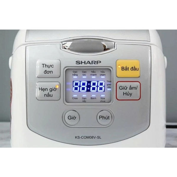 Nồi cơm điện Sharp KS-COM08-SL dung tích 0.72L - Hàng chính hãng bảo hành 12 tháng.