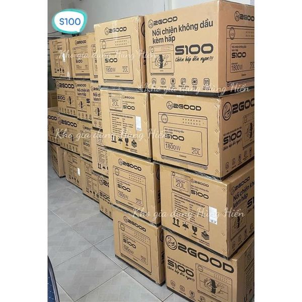 Nồi Chiên Không Dầu Kèm Hấp 2GOOD S100 - Dung tích 20 lít - Công suất 1800W - Hàng chính hãng bảo hành 12 tháng