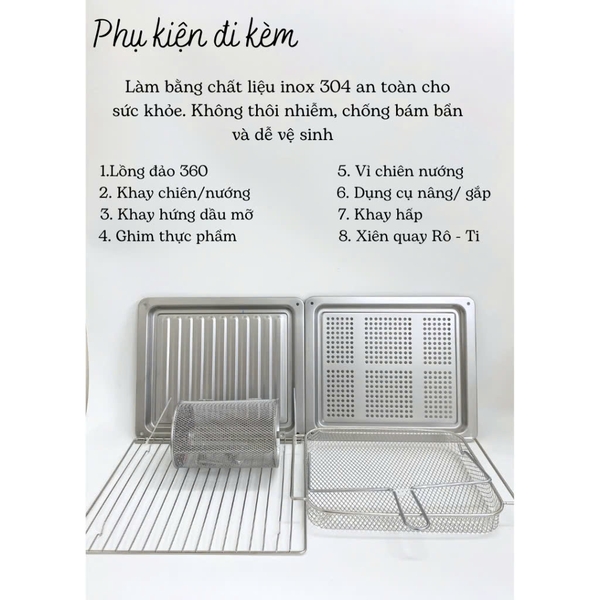 Nồi Chiên Không Dầu Kèm Hấp 2GOOD S100 - Dung tích 20 lít - Công suất 1800W - Hàng chính hãng bảo hành 12 tháng