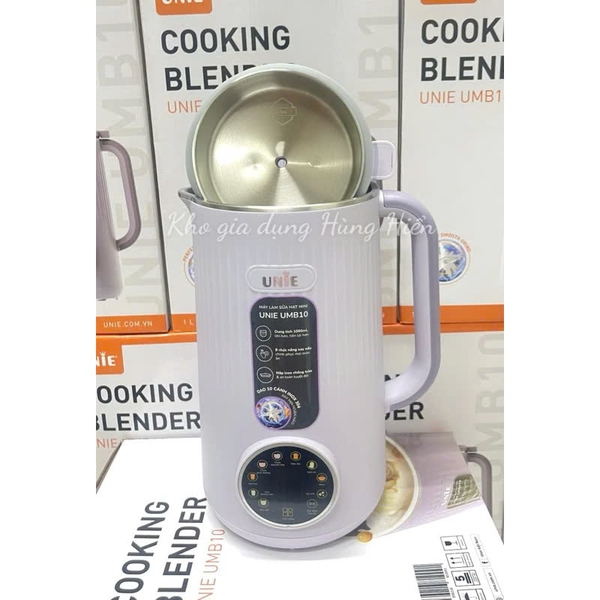 Máy làm sữa hạt, xay nấu đa năng UNIE UMB10 - Dung tích 1 lít - Công suất 800W - Hàng chính hãng bảo hành 12 tháng