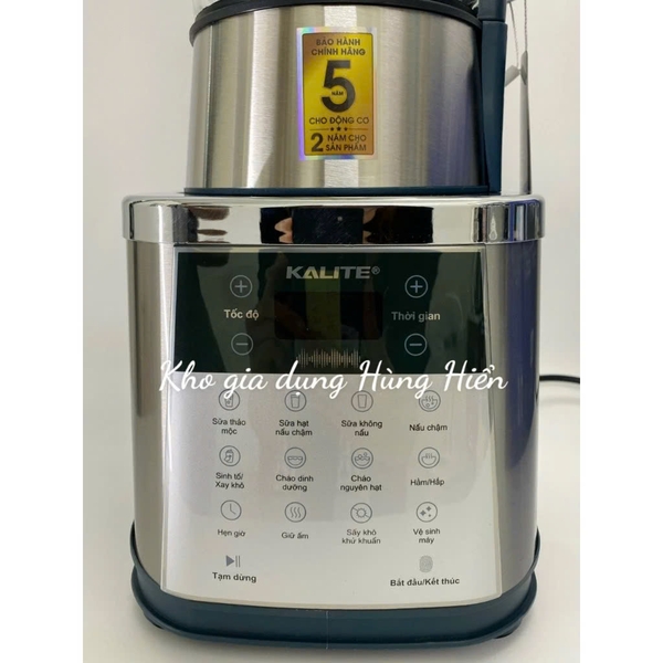 Máy Làm Sữa Hạt Kalite KCBV8P - Dung tích 1.75 lít - Công suất 1800W - Hàng chính hãng bảo hành 24 tháng