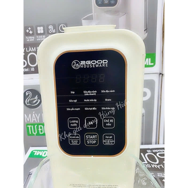 Máy Làm Sữa Hạt 2GOOD SONA i8 - Dung tích 1.2 lít - Công suất 1800W - Hàng Chính Hãng Bảo Hành 12 Tháng