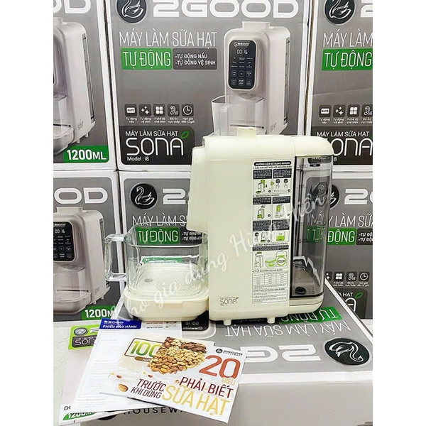 Máy Làm Sữa Hạt 2GOOD SONA i8 - Dung tích 1.2 lít - Công suất 1800W - Hàng Chính Hãng Bảo Hành 12 Tháng