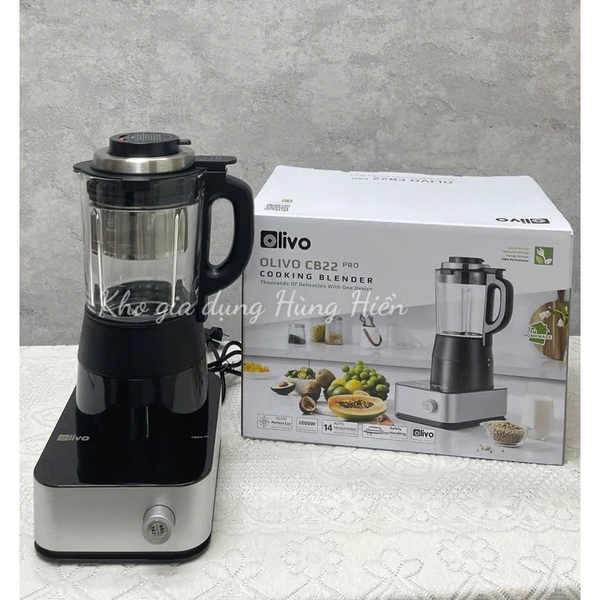 Máy làm sữa hạt, nấu sữa đậu nành Olivo CB22 Pro - Dung tích 1.75 lít - Công suất 1800W - Hàng chính hãng bảo hành 24 tháng