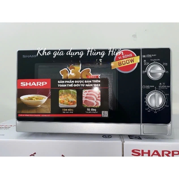 Lò vi sóng Sharp R-205VN(S) - Dung tích 20 lít - Công suất 800W - Hàng chính hãng bảo hành 12 tháng