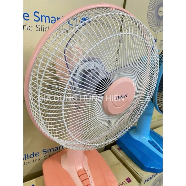 Quạt bàn Hatari Thái Lan T12M1 Hồng Peach  - Công suất 30W - Sải cánh 12inch - 3 tốc độ gió - Bảo hành chính hãng 36 tháng
