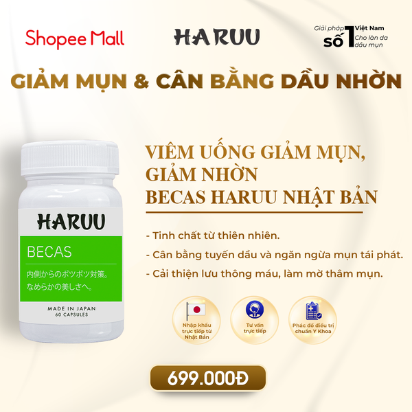 Viên Uống Nội Tiết Mụn Haruu Becas - Giải Pháp Từ Bên Trong Cho Da Sạch Mụn