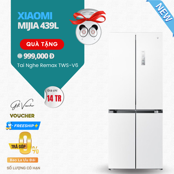 Tủ Lạnh Xiaomi Mijia 439L Ngăn Đông Mềm – Thiết Kế 4 Cửa