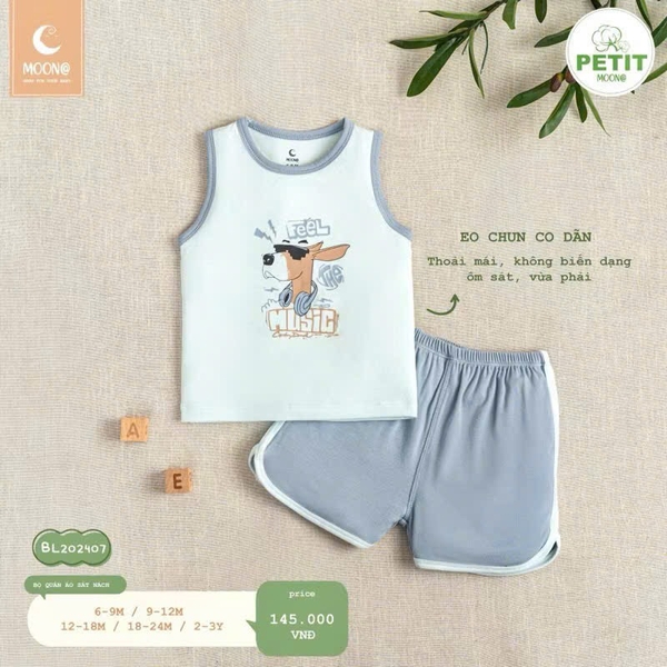 Bộ xát nách Moon BL02  (6m-4y)