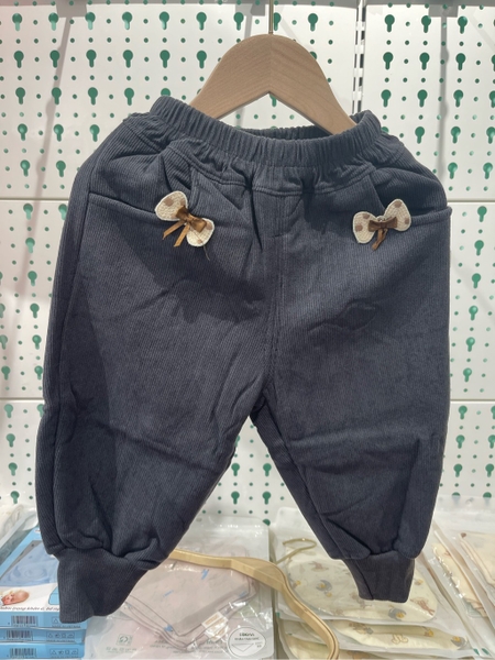 Quần nỉ nơ túi