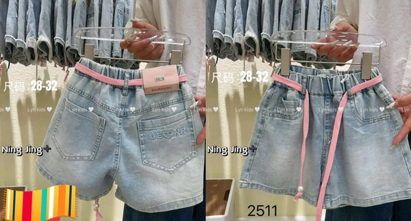 quần jean xanh nhạt bé gái ( sz28-32)