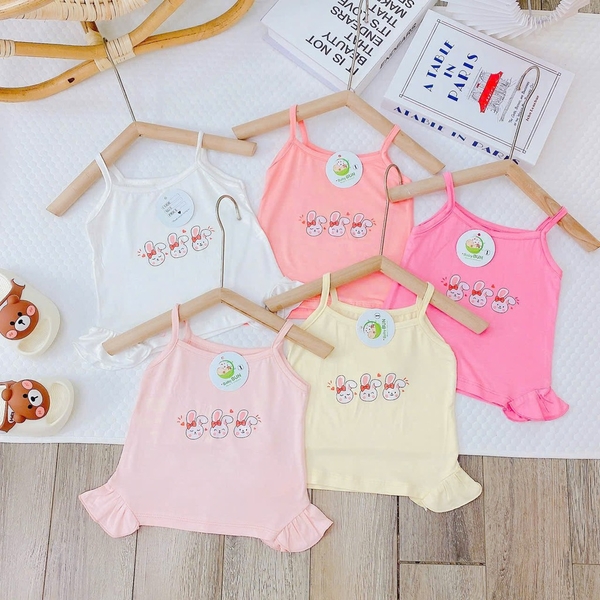 Áo 2 dây Babybun hình thỏ bé gái