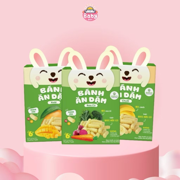 Bánh ăn dặm Anpaso 32g ( chuối, xoài, rau củ)
