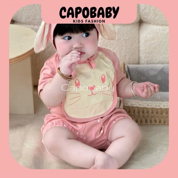 bộ thỏ kèm yếm, mũ