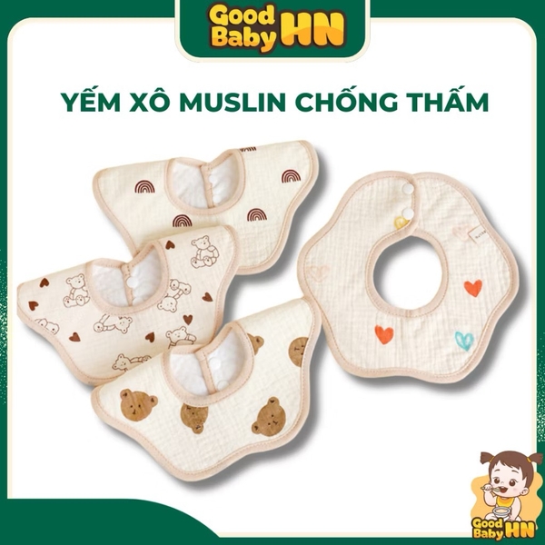 yếm tròn muslin win