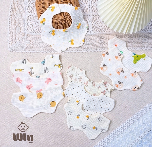 yếm tròn muslin win