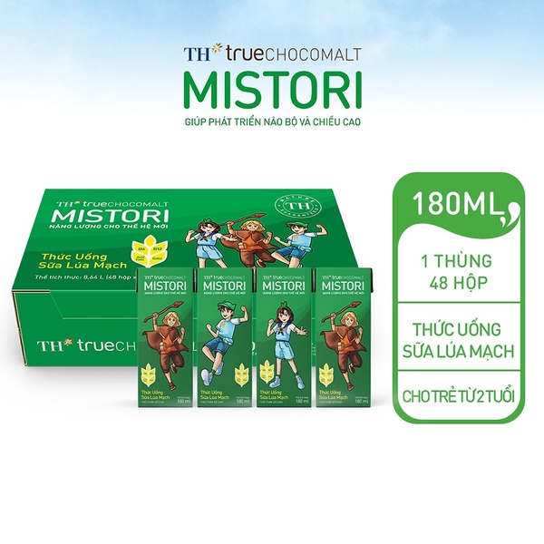 sữa lúa mạch thạch Mistori 180ml TH - hộp