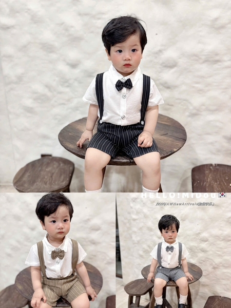 set công tử bé trai đen ,ghi ( 8-16kg)