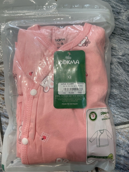 Áo sơ sinh cài lệch Dokma