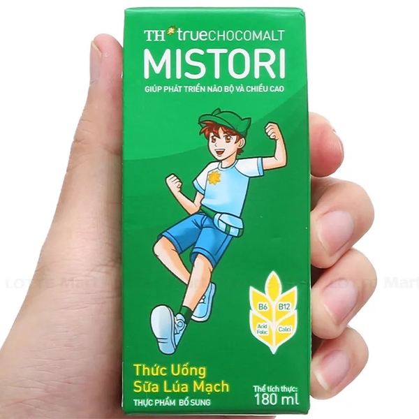 sữa lúa mạch thạch Mistori 180ml TH - hộp