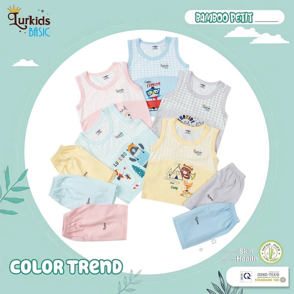 Bộ xát nách Lurkids ( 5 màu, 0-18m)