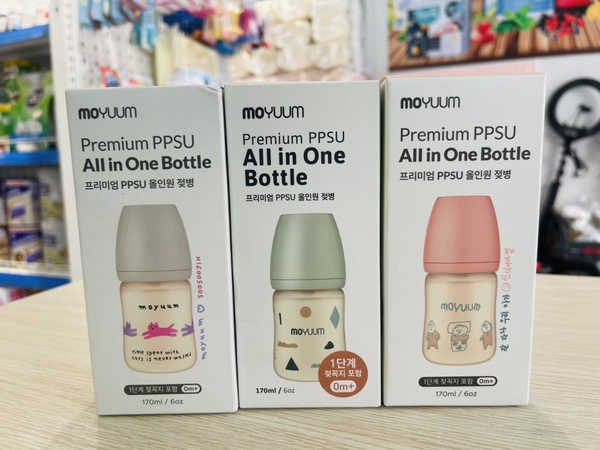 Bình sữa Moyuum PPSU họa tiết  170ml