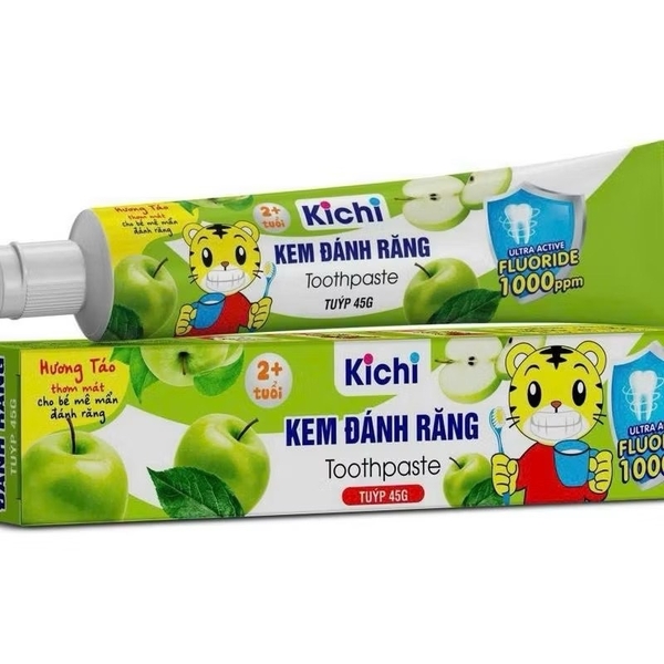 Kem đánh răng Kichi 45g vị táo, dâu ( trên 2y)