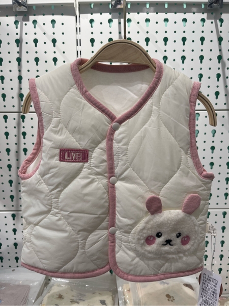 áo gile thỏ ( viền hồng, nâu)