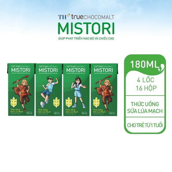 sữa lúa mạch thạch Mistori 180ml TH - hộp